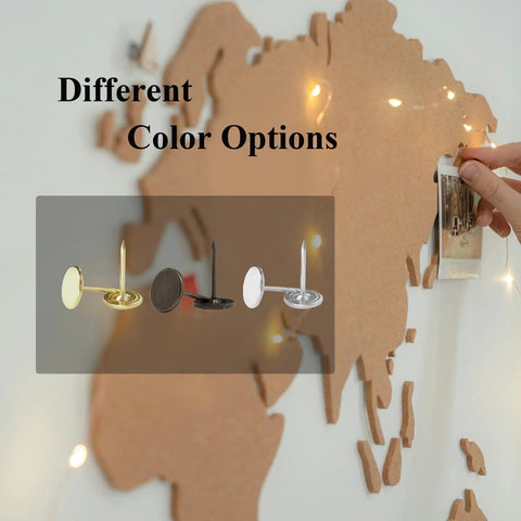 One Hundred Heavy Duty Flat Head Thumb Tacks In Bronze Top Shelf Push Pins For Upholstery And Wall Decor Slick Decorative Photo Fasteners That Handle Any Project Like A Boss displayed with other color options.