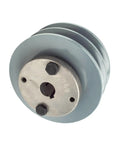 4 Inch Cast Iron Dual Groove Pulley For B And 5L Belts, 2 Groove V Belt Pulley With 5 By 8 Inch Shaft, Includes Solid Steel Bushing