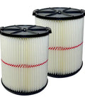 Two Pack 38754 Replacement Filters For Wet Dry Vacuum Cleaners 5 To 20 Gallon Red Stripe General Purpose Replacement Filters