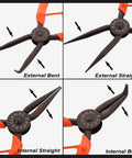 7-Inch Snap Ring Pliers Set, 4-Piece Heavy-Duty Circlip Pliers Kit for Internal and External Rings, straight and bent jaws