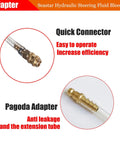 Sea Star Hydraulic Steering Bleed Kit with quick connector and pagoda adapter, 90cm PU copper hose for boat systems
