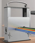 2 In 1 Wire Stripper Machine With Six Channels And Five Carbide Blades showing multi-colored cables in operation