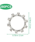 Stainless Steel External Tooth Serrated Lock Washers 280 Pack Quick Lock Design, 2 cm diameter, industrial use