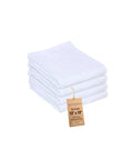 Ultra Thick Cotton Dish Cloths 4 Pack 13x13 Inches, Quick Dry Kitchen Wash Rags, Absorbent And Lint Free, in a stack