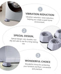 Anti Slip Washing Machine Heightening Pads For Washer And Dryer Vibration Isolation Floor Mats shown under appliances