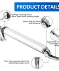 Two Pack Heavy Duty Pneumatic Door Closer With Soft Close Auto Action Adjustable Speed Built In Positioning Stop Universal Fit For Home