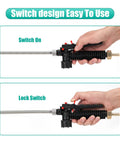 Stainless Steel Sprayer Wand 29 Inches With Lockable Handle, Heavy Duty Three Eighths Inch Brass Barb, Fits Most Hoses, Dual switch modes