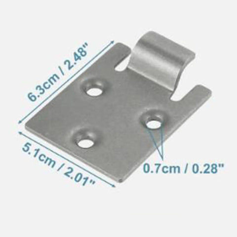 Golf Cart Seat Bottom Hinge Plate Replacement With Beefed Up Metal Construction shown with measurements and dimensions