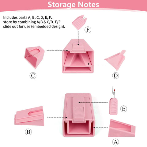 2 Pack Upgraded Bias Tape Makers Fabric Tube Maker for DIY rugs and binding tape with clear storage notes and components.