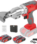21V Cordless Metal Shears For Cutting Sheet Metal 14 Gauge 0 To 3000 SPM With Dual 3000mAh Batteries And Charger