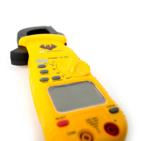 Digital Clamp Meter For HVAC Pros, Auto-Ranging 4000 Counts, Dual Display Reads AC And DC Voltage, AC Current, Microamps, Capacitance, Resistance, Diodes, NCV, Continuity, Live Wire Test, Min And Max, Handy Test Lead Holder