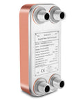 Custom Plate Heat Exchanger 2x5 Inches, 12 Plate Water To Water System with NPT fittings, stainless steel copper brazed HX