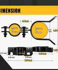 Dimensions of Black Chain Link Gate Latch for Fence Posts Spaced 1-3/8 to 2-3/8 Inches, Fits 1-3/8 Gate Frames and 2-3/8 Posts.