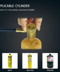 Alt Tag: Self Ignition Propane Gas Torch Kit With Brass Hose 1.5m connection options for MAPP, MAP-PRO, and Propane cylinders