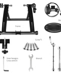 Assembly parts for Indoor Bike Trainer With Six Magnetic Resistance Levels For Home Gym Training Setup in red finish