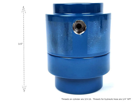 Straight Up Heavy Duty Cylinder Ram Head Replacement For TH0004 Hydraulic Knockout Punch Driver 3.5 Inch Tall Nine Ton Muscle Clean NPT Connections Copper Washers Shop Tested