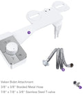 Ultra Slim Dual Nozzle Bidet Attachment For Toilet Seat Self Cleaning Non Electric with braided metal hose and T-valve