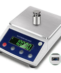 High Precision Lab Gram Counting Scale 1000g X 0.01g With RS232 Port displayed with weight and digital screen