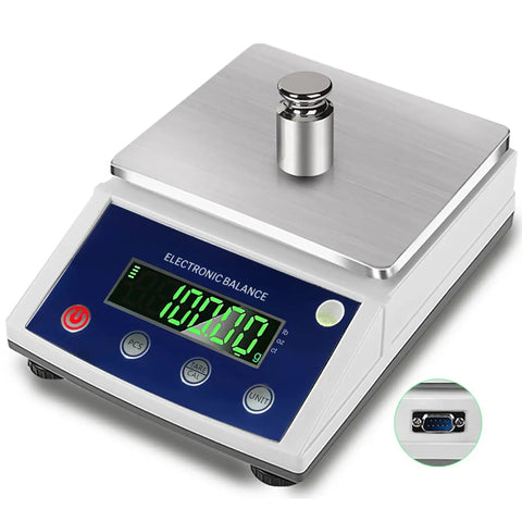 High Precision Lab Gram Counting Scale 1000g X 0.01g With RS232 Port displayed with weight and digital screen