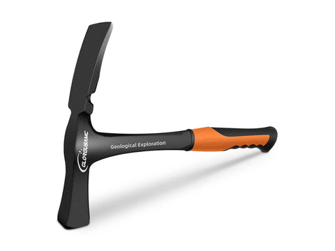 36 Oz Rock Pick Hammer Heavy Duty Masonry and Bricklayer Tool With Comfortable Rubber Grip for geological study and DIY projects.