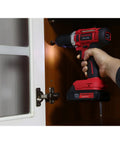 Using Powerhouse 21V Max Cordless Drill Driver Kit With Dual Batteries And Fast Charger 26 Accessories In Sturdy Case 30Nm Torque 2 Speed 24 1 Clutch 3 8 Inch Keyless Chuck Compact Electric Drill For Home Improvement And DIY Projects to install hinge on cabinet door.