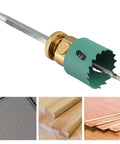 Solid Alloy Steel Hole Saw Kit For Wood Drywall Drill With Dust Bowl, 45mm hex shank with pilot bit, for clean round holes