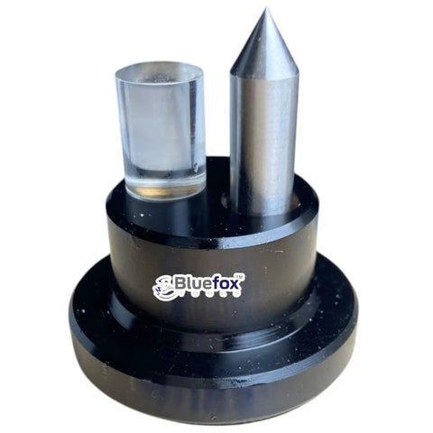 Hella Accurate Optical Center Punch Set With 9X Magnifying Bullseye And Crosshair Lenses packed with metal tip and glass lens.