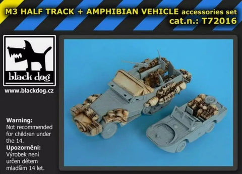1/72 M3 Half Track Amphibian Vehicle Resin Detail Upgrade For Trumpeter Model Kit with visible armor detail