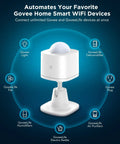 Smart Motion Sensor For Home Automation With Group Control Over Unlimited Devices shown with compatible GoveeLife products