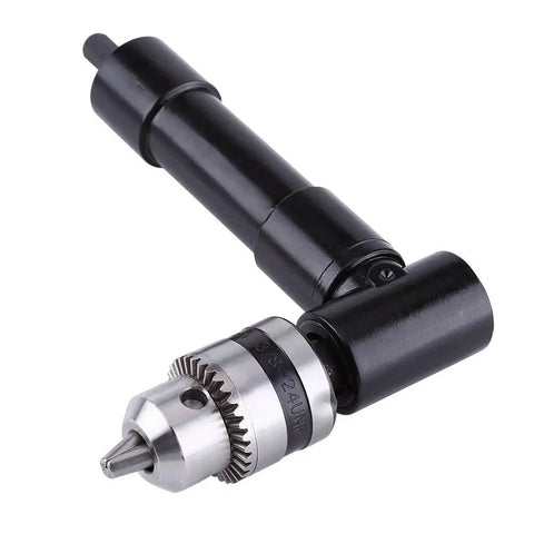 Aluminum Head Right Angle Drill Attachment With 8 mm Hex Shank For Electric Drills, 1 To 10 mm Bit Compatibility, side view