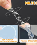 Pack Of Ten Clear Anti Slam Door Bumpers Silent Adhesive Wall Stoppers For Kitchen Cabinets Bedrooms And Closets, flexible silicone material