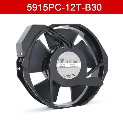 170 X 150 X 38 Mm Aluminum Frame Cooling Fan For Insert Machine Tools Dual Voltage 200V Or AC115V 32 35W High Efficiency With Quiet Operation And Easy Mounting For Retrofit