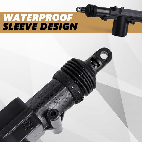 Close-up of waterproof sleeve design on Two Wire 12V Power Door Lock Actuator Kit, Heavy Duty Universal Door Lock Actuators For Most Vehicles
