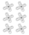 Hidden Pivot Door Hinge Set, 6 Stainless Steel Hinges, Easy Install, Free Rotation, Ideal For Mansion And Bedroom Doors