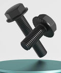 M8 X 25 MM Flanged Hex Head Bolts 10.9 Grade Monster Strength Alloy Steel against a light background.