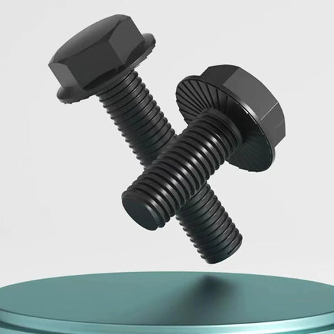 M8 X 25 MM Flanged Hex Head Bolts 10.9 Grade Monster Strength Alloy Steel against a light background.