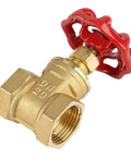 Three Quarter Inch Brass Gate Valve Threaded DN20 Manual Two Way On Off Valve For Water Oil Gas Steam Applications, front view