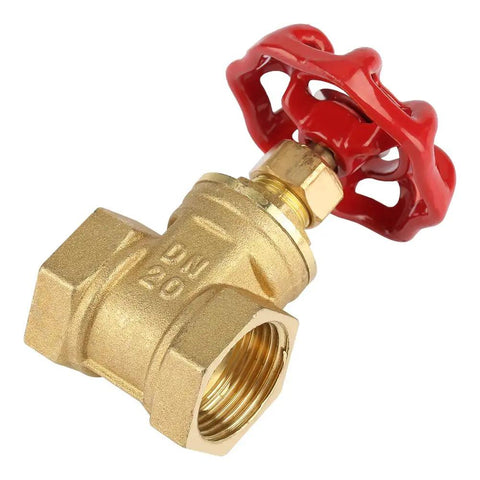 Three Quarter Inch Brass Gate Valve Threaded DN20 Manual Two Way On Off Valve For Water Oil Gas Steam Applications, front view