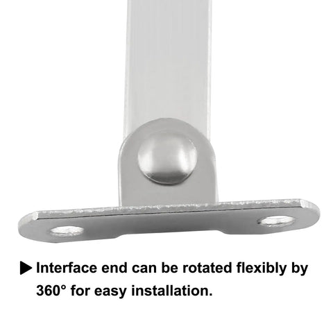 Close-up of 2 Pack Lid Support Hinges With Soft Close And Rotating Folding Lid Stay Hinges Heavy Duty Stainless Steel Brackets