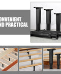 Six Piece Adjustable T Shaped Plastic Furniture Support Legs For Beds Sofas Tables And Chairs Easy Install Replacement Feet