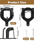 Dimensions of Six Pack Metal Horse Bridle Rack With Tubes And Screws Heavy Duty Bridle Holder Wall Mount components