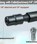 Detail of Badass Compact Quarter Inch Air Angle Die Grinder with 1/4" and 1/8" collets for precision grinding and sanding.