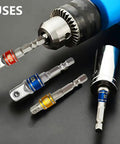 Turns Your Drill Into a High Speed Nut Driver With This Impact Grade Socket Adapter Set 1/4 To 1/2 Inch Drive Includes 1/4 3/8 1/2 Inch Adapters