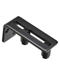 Two Pack Black Barn Door Floor Guides, Adjustable Steel Floor Guides For 4.125 Inch Doors, Durable Construction with Mounting Hardware