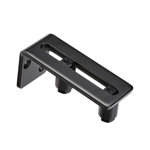 Two Pack Black Barn Door Floor Guides, Adjustable Steel Floor Guides For 4.125 Inch Doors, Durable Construction with Mounting Hardware