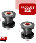 Two Pack Chain Tensioner Guides For 0.3 And 0.4 Inch Chains With Rolling Wheel Pulley Wheel Guide For Dirt Bikes Motorcycles And Bicycles Durable Design For Rough Trails And Everyday Riding with size details