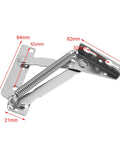 Heavy-Duty 80-Degree Lift Up Cabinet Hinges For Cabinets And Folding Sofa Beds Stainless Steel Left And Right Plated Finish