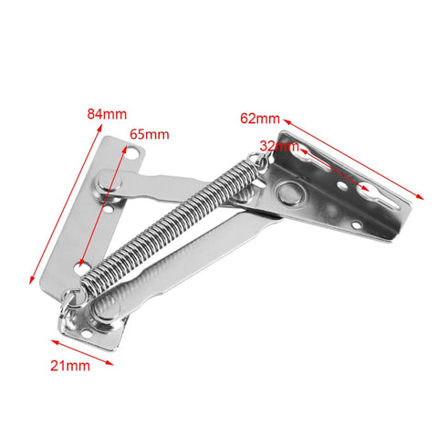 Heavy-Duty 80-Degree Lift Up Cabinet Hinges For Cabinets And Folding Sofa Beds Stainless Steel Left And Right Plated Finish