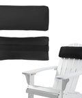 Two Pack Outdoor Chaise Lounge Headrest Pillows With Adjustable Straps Water Resistant Patio Pillows for recliners