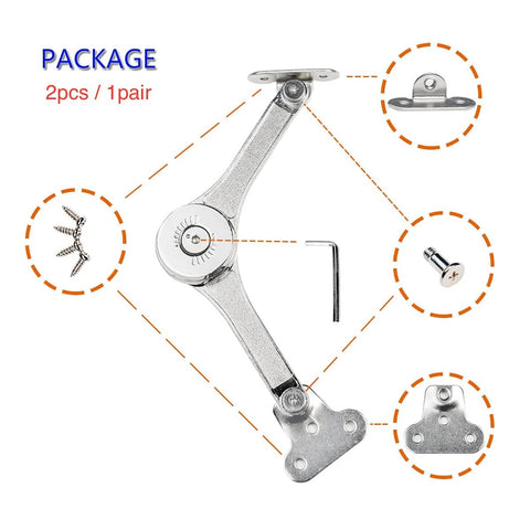 Heavy Duty Toy Box Hinges With Soft Close Lid Support For Wooden Chest And Storage Box Keeps Lid Open Until You Close It Tough As Nails And Ideal For Toy Boxes And Chests Supports Fifty Pound Two Pack with installation hardware